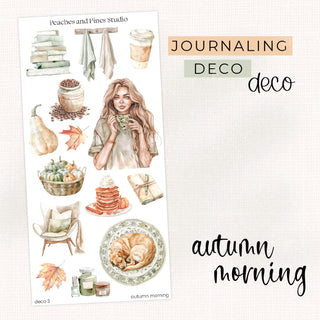 Autumn Morning - Deco Kit | Journaling Deco Sticker Sheet