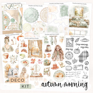 Autumn Morning - Deco Kit | Journaling Deco Sticker Sheet