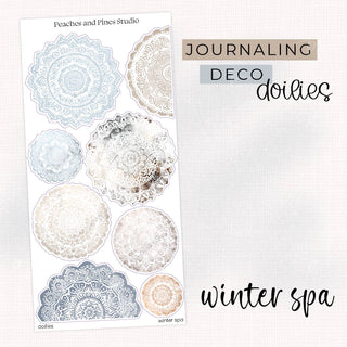 Winter Spa - Doilies | Journaling Deco Sticker Sheet