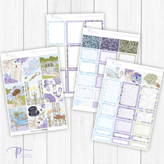 Shall We Promenade Weekly Kit - Planner Stickers For Vertical 7x9 Planners Like Erin Condren EC