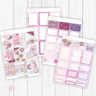 Love You Weekly Kit - Decorative Planner Stickers for Vertical 7x9 Planners Compatible with Erin Condren EC - Pages 1to4