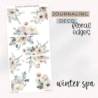 Winter Spa - Floral Edges | Journaling Deco Sticker Sheet