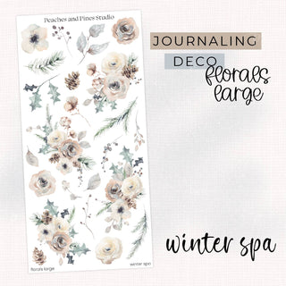 Winter Spa - Florals Large | Journaling Deco Sticker Sheet