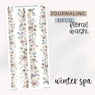 Winter Spa - Floral Washi | Journaling Deco Sticker Sheet