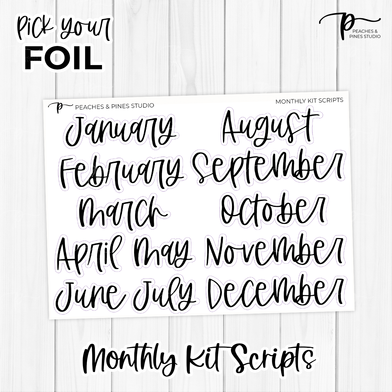 Monthly Kit Scripts - Foiled Scripts