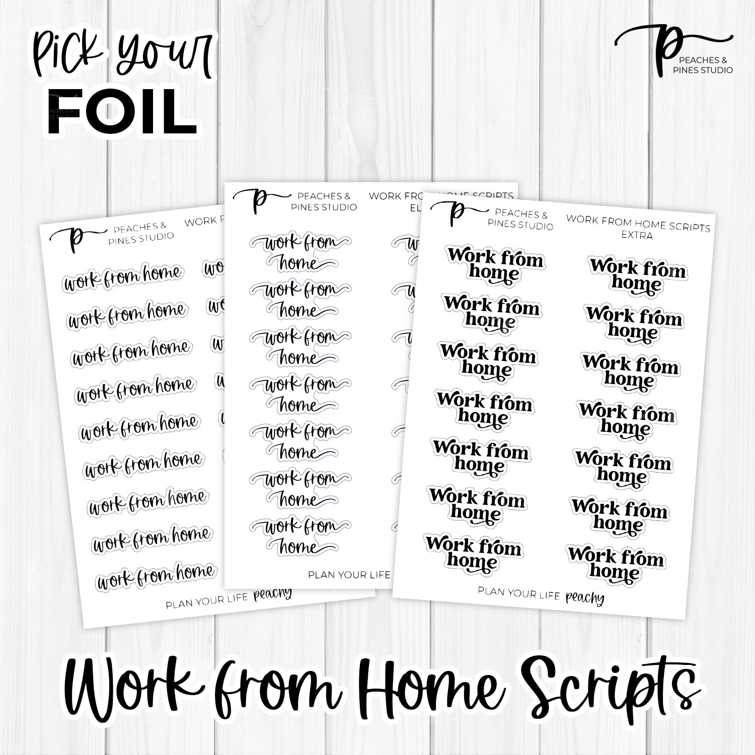 Work From Home - Foiled Scripts