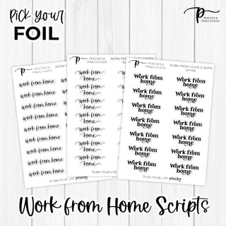 Work From Home Foiled Scripts - Foiled Stickers for Functional Planning - Cover