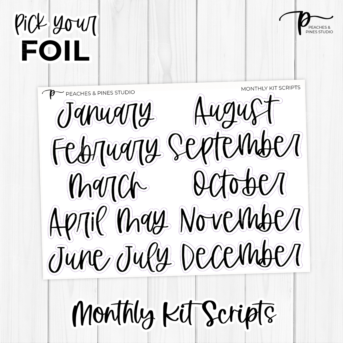 Monthly Kit Scripts - Foiled Scripts