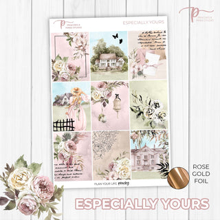 Especially Yours Foiled Weekly Kit - Planner Stickers For Vertical 7x9 Planners Like Erin Condren EC