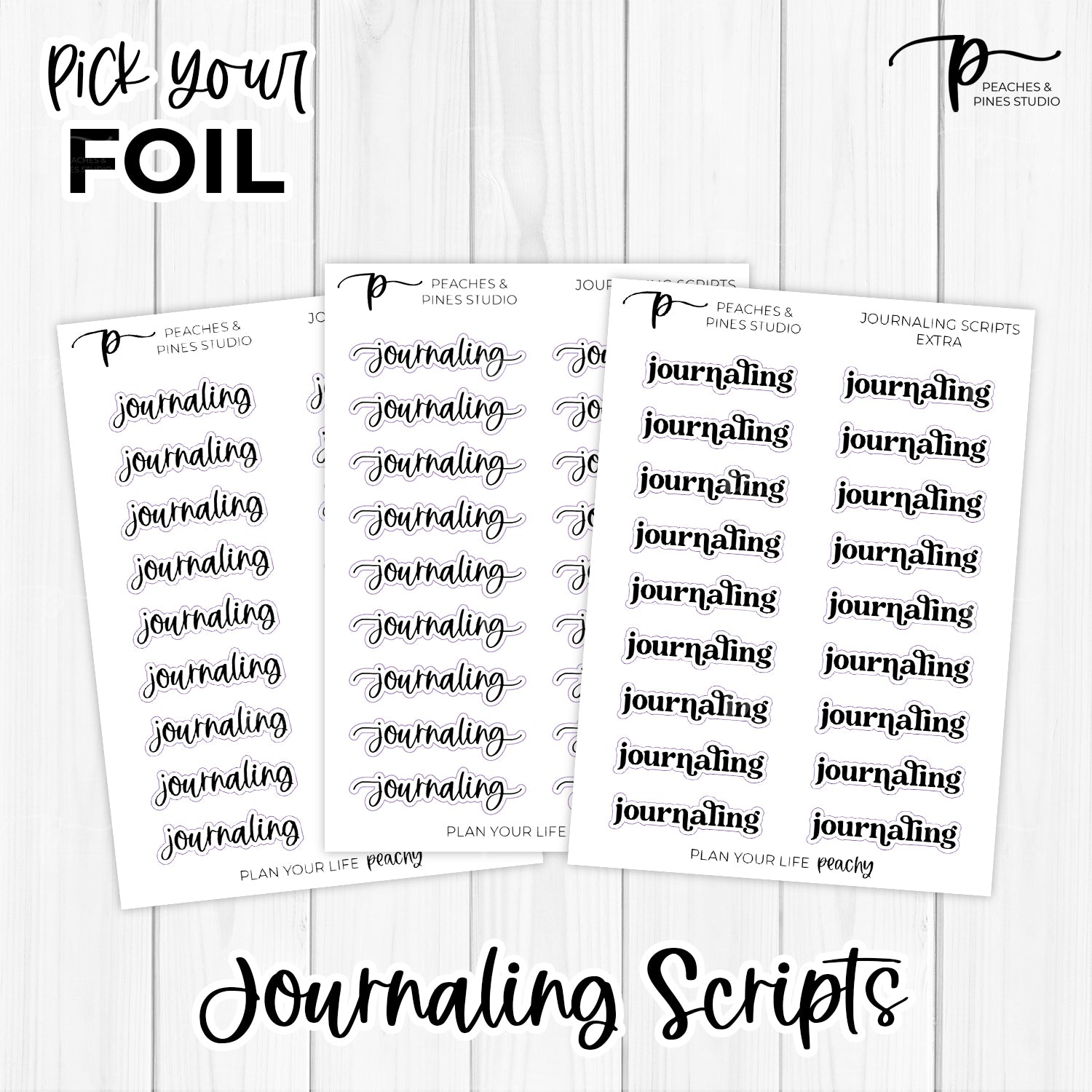 Journaling - Foiled Scripts
