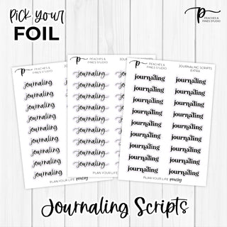 Journaling Foiled Scripts - Foiled Stickers for Functional Planning - Cover