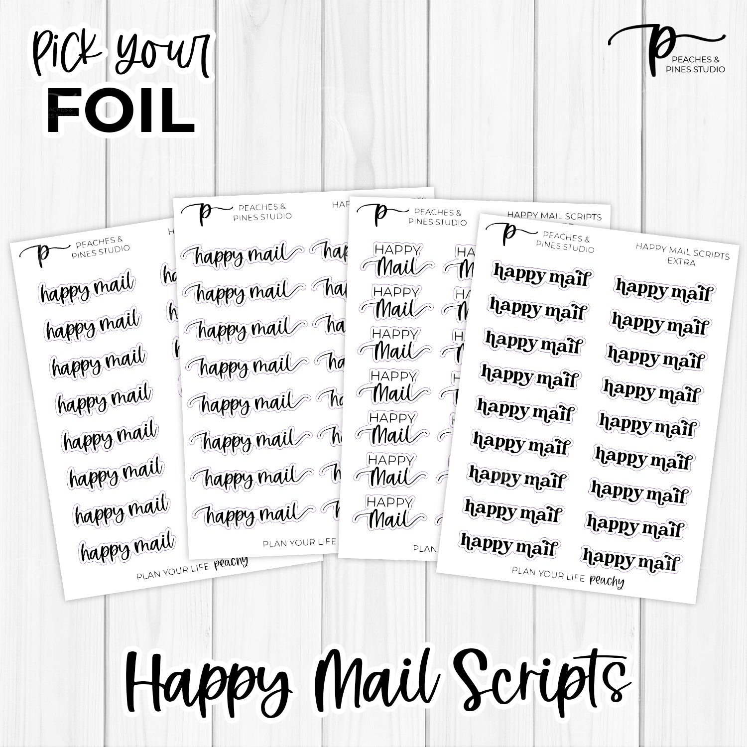 Happy Mail - Foiled Scripts