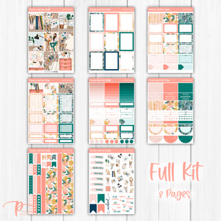 Art Studio Weekly Kit - Decorative Planner Stickers for Vertical 7x9 Planners Compatible with Erin Condren EC - Full Kit