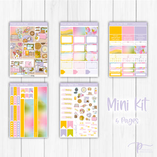 Breakfast Dream Weekly Kit - Decorative Planner Stickers for Vertical 7x9 Planners Compatible with Erin Condren EC - Mini Kit