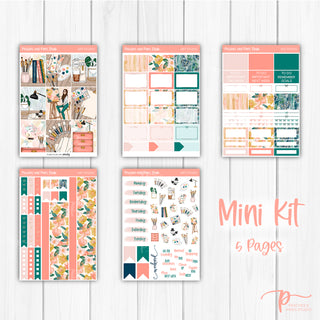 Art Studio Weekly Kit - Decorative Planner Stickers for Vertical 7x9 Planners Compatible with Erin Condren EC - Mini Kit