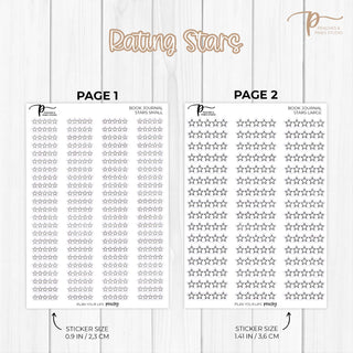 Rating Stars - Book Journal Stickers