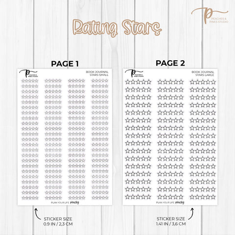 Rating Stars - Book Journal Stickers
